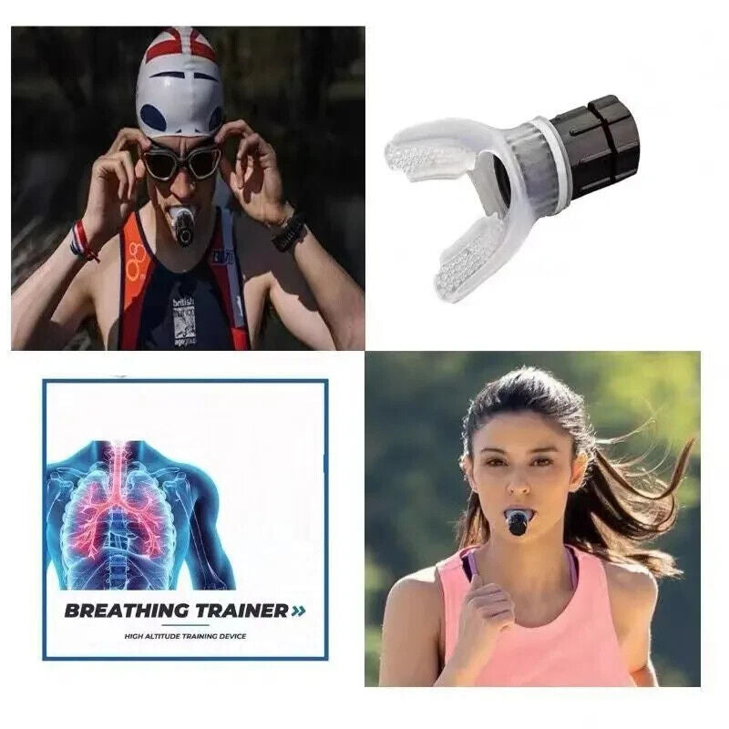 Silicone Breathing Exercise Device, Lung Breath Trainer, Respirator Mouthpiece