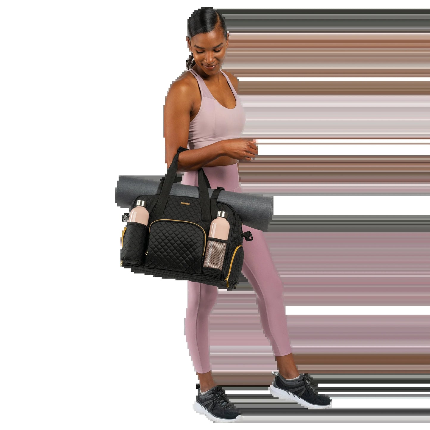 Women Fitness Weekender Travel Duffel Exercise Bag