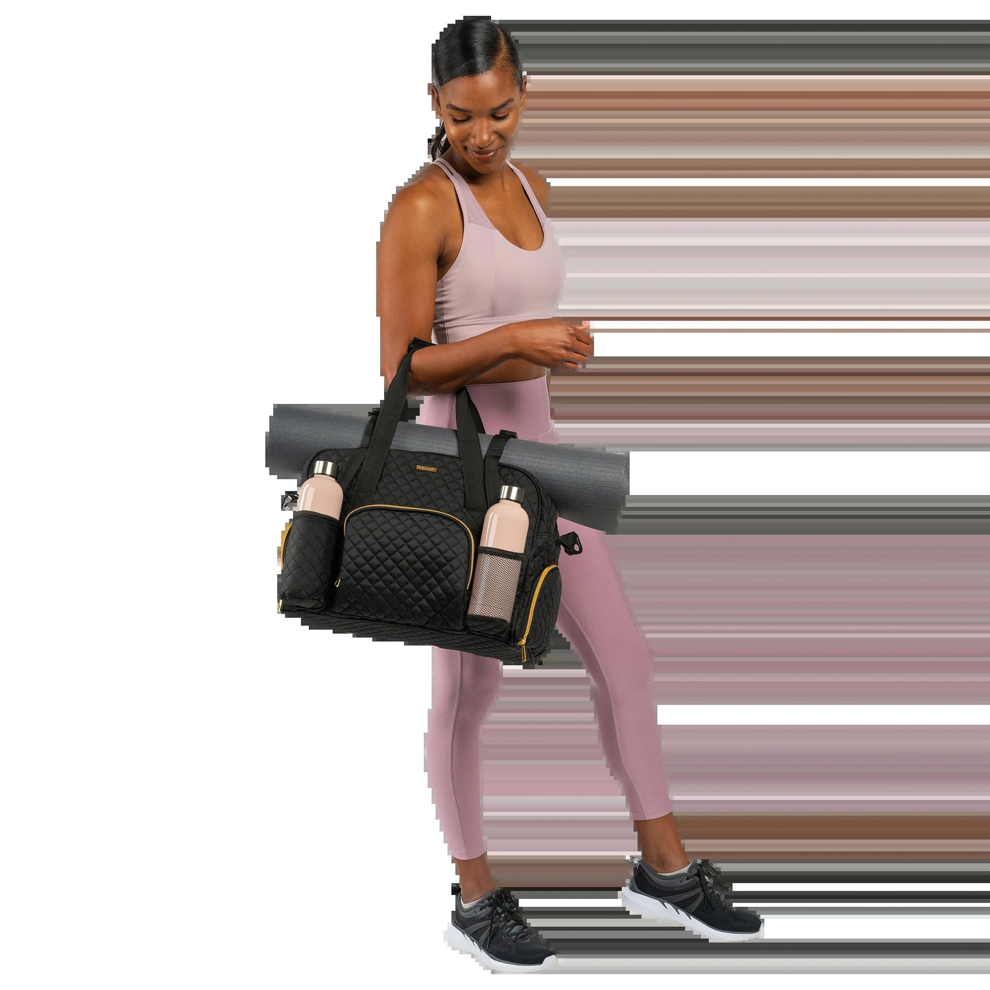 Women Fitness Weekender Travel Duffel Exercise Bag